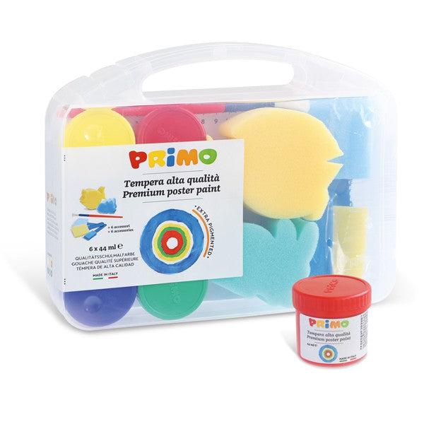 Primo Poster Paint, 6 Colours Set + Accessories in Carry Case-Simply Green Baby