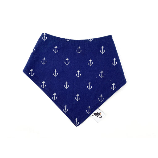 Puffin Gear Cotton Bandana Bib - Anchor Navy-Simply Green Baby