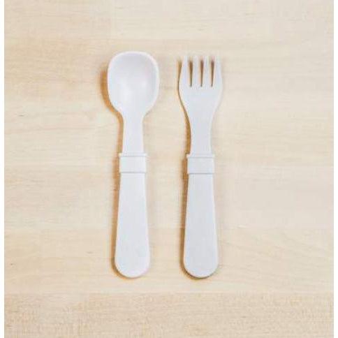 Re-Play Toddler (Fork + Spoon) Utensil Set-Simply Green Baby