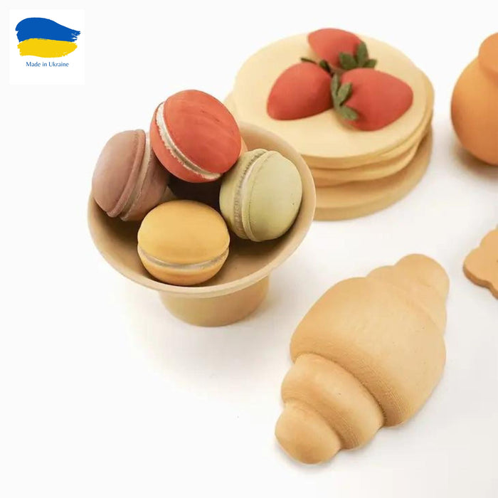 Wooden Play Food Set, Desserts