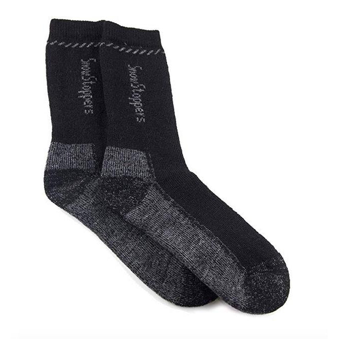 SnowStoppers Alpaca Wool Socks - Black-Grey-Simply Green Baby