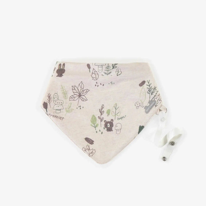 Souris Mini Organic Bib Scarf, Cream-Simply Green Baby