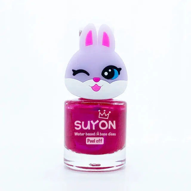 Suyon Peel Off Kids Nail Polish - Bunny, Dark Purple-Simply Green Baby