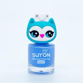 Suyon Peel Off Kids Nail Polish - Owl, Blue-Simply Green Baby