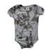 Tie Dye Hemp Baby Short SS Onesie, Grey-Simply Green Baby