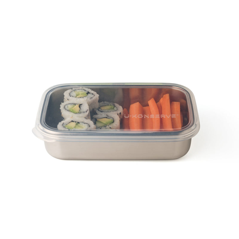 U Konserve To-Go Rectangular Container with Silicone Lid-Simply Green Baby