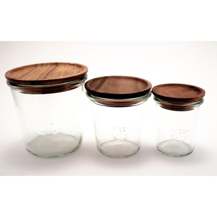 Weck Jars Acacia Wood Lid-Simply Green Baby