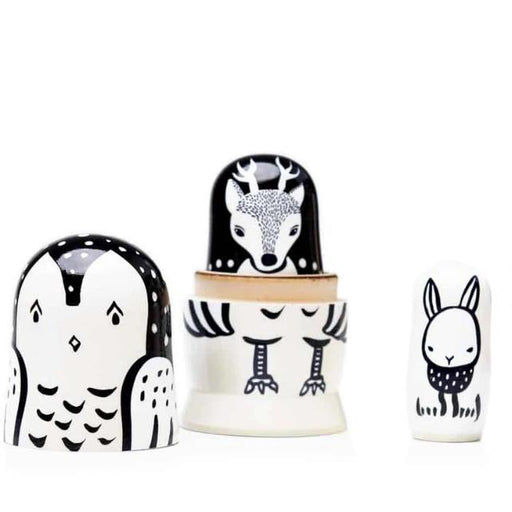 Wee Gallery Nesting Dolls - Woodland Creatures-Simply Green Baby