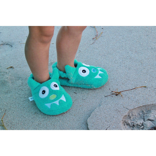 Yikes Twin Kids Slipper - Turquoise Monster-Simply Green Baby